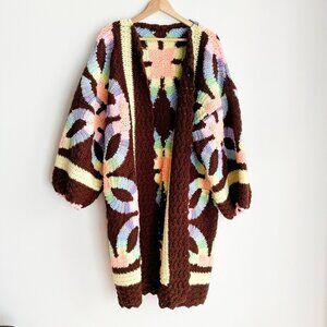 Handmade Multicolor Knit Cardigan